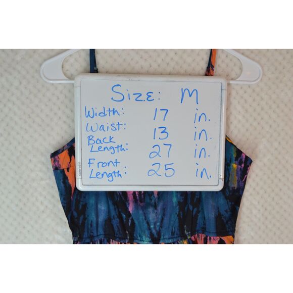 Hurley Hazel Women's Medium Blue Spaghetti Strap Skater Dress - Picture 8 of 13